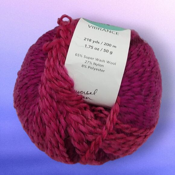 2-PK Universal Yarn Vibrance Color #01 Superwash Wool Nylon Polyester Blend 50g - Picture 2 of 6